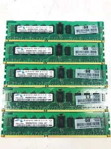 4x Samsung 4GB DDR3 Server RAM 16GB Total PC3-10600R-09-10-C1-D2 HP # 591750-071 - Picture 1 of 3