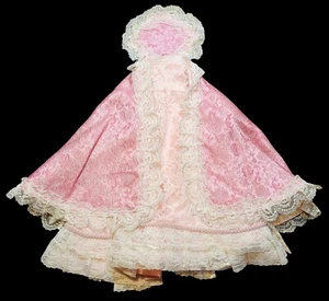 Vintage Child Infant Of Prague Statue Vestments Clothes Pink Gown For 20"-22" - Picture 1 of 7