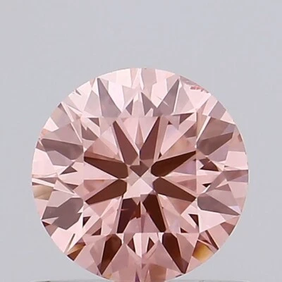 Round 0.63 ct Fancy Intense Pink SI1 IGI Certified Lab Grown CVD Diamond - Image 1 of 4