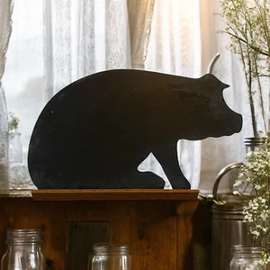 Pig Chalkboard - Rustic Farmhouse Kitchen Memo Board, Great Farm Yard Pig Gifts - Picture 1 of 5