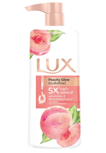 Lux Peachy Glow Shower Cream, pump bottle, 450 ml. - Image 1 of 1