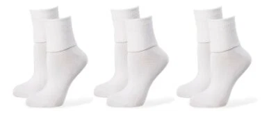 Jefferies Socks Womens Cotton Turn Cuff Ankle Crew Seamless Plus Size 3 Pack - Image 1 of 4