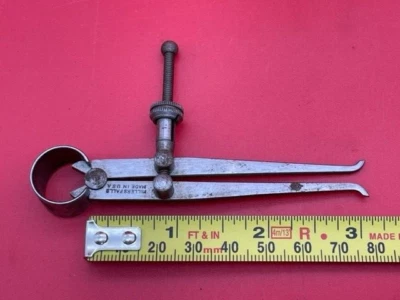 Millers Falls 510 Spring-Type Inside Caliper, 3" Size, Solid Nut VINTAGE! rust - Image 1 of 4