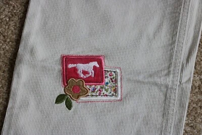 Pantalones Lands End Niñas Talla 16S Beige Pana Bordados Caballo Poni Ecuestre Foto 1 de 4