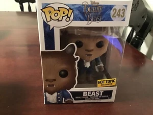 Funko Pop Disney Flocked Beast 243 Hot Topic Exclusive Beauty And The Beast - Picture 1 of 3