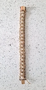 Nachlass Fund Schön Vintage 14k Gold Link Seil Perle Armband 7 Zoll - Bild 1 von 6