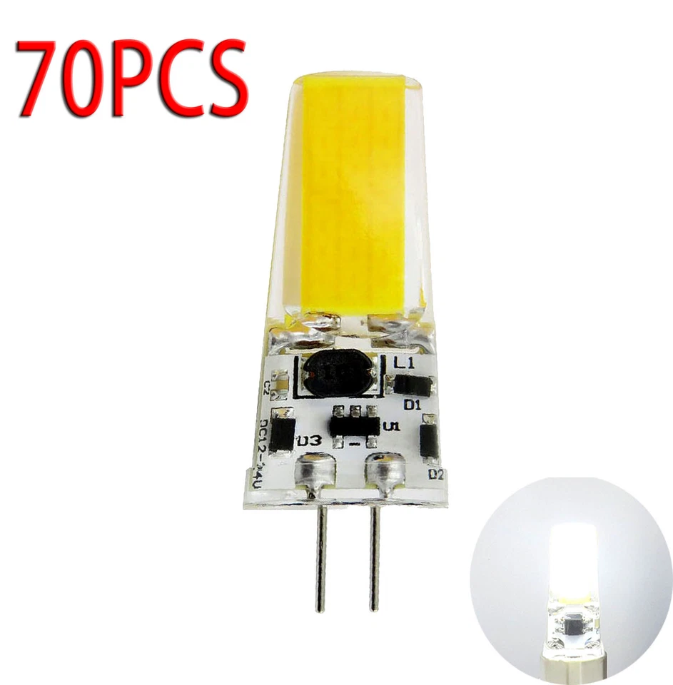 70PCS 5W COB G4 Led Dimmable bulb T3 White 6000K Daylight 110V Chandelier light - Image 1 of 4