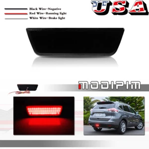 Smoked Rear Foglight Tail Brake Light Red LED Lamp For 2014-18 Nissan Rogue, etc - Picture 1 of 9
