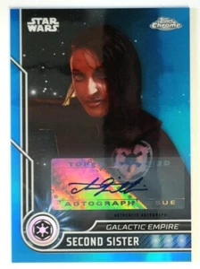2023 Topps Chrome Star Wars - Second Sister AZUL refractor autógrafo 115/150 - Imagen 1 de 3