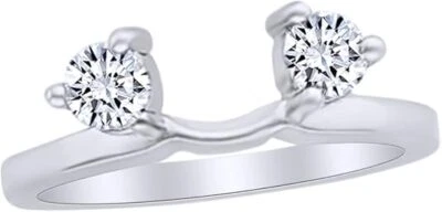 1/2 ct Natural White Diamond Wrap Style Enhancer Ring In For Women's 14k Gold - Image 1 of 4
