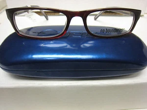 1 pair NO BOUNDARIES  EYEGLASS FRAMES Style DURHAM in BURGUNDY  51-16-135    - Picture 1 of 5