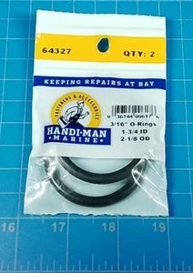 Juntas tóricas HandiMan Marine 3/16" 64327 (Lote de 3 paquetes. de 2) (w) - Imagen 1 de 2