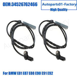 2*Rear ABS Wheel Speed Sensors 34526762466 For BMW E81 E87 E88 E90 E91 E92