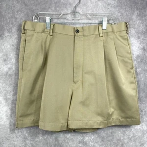 PRO TOUR Golf Shorts Mens 38 Tan Golfer Casual Lightweight Beach Sports Chino - Picture 1 of 6