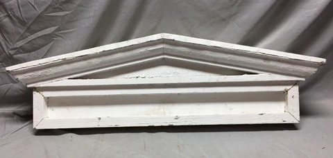 Antique Window Header Pediment Greek Wood and Metal Shabby Vintage Chic 25-19M Cover
