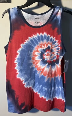 Sonoma Supersoft Red/White/Blue Tie Dye Tank Top -Boy's Size XL 18/20 NEW $18 - Image 1 of 2