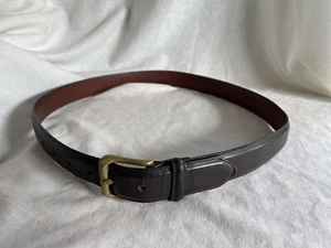 Cinturón Coach de cuero para hombre marrón hebilla de latón 34 pulgadas/85 cm - Imagen 1 de 20