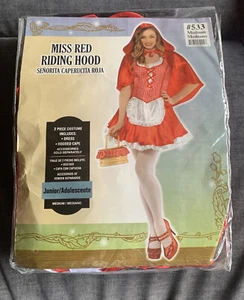 2 Piece Juniors Miss Red Riding Hood Halloween Costume (Medium (7-9) - Picture 1 of 2