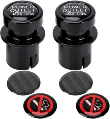 BREADEEP Cigarette Lighter Socket Cover Cap 2 Pack, for Car Power Port Outlet