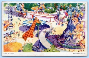 Postal Feria Mundial 1933 Art Deco Isla Encantada # C16 - Imagen 1 de 2