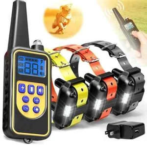 3000 FT Dog Training Collar Rechargeable Remote Shock PET Waterproof Trainer US - Picture 1 of 10