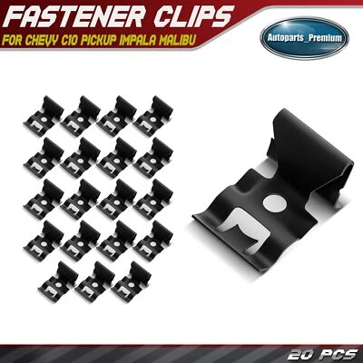 20x Clips de moldura de revelación de ventana de metal para camioneta Chevy C10 Impala Malibu 4657731 Foto 1 de 4