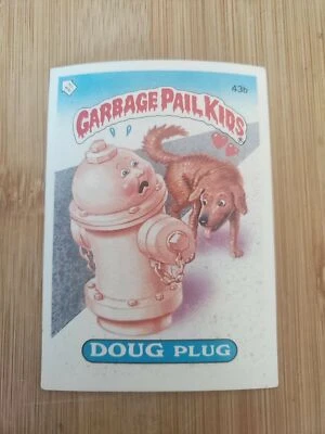 Topps UK Garbage Pail Kids 1986 Series 2 OS2 Sticker card Doug Plug 43b - Image 1 of 3
