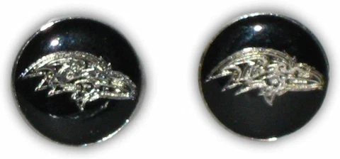 Baltimore Ravens Round Stud Logo Earrings Cover