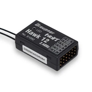 Graupner S1052 Hawk 12 HoTT - 2,4 GHz 6-Kanal-Empfänger mit 3-Achs Gyro - Bild 1 von 3