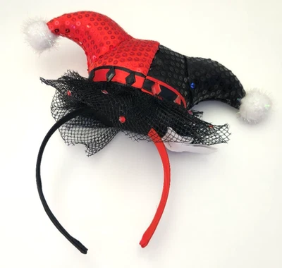 Women's Harley Quinn Headband Costume Accessory Sequin DC Comics Originals - Image 1 of 3