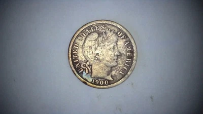 Moneda de diez centavos de plata 90 % plata de barbero 1900 S "Libertad completa" difícil de encontrar Foto 1 de 3