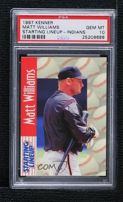 1997 Starting Lineup Cards Matt Williams (Black Jacket) PSA 10 GEM MT - Image 1 of 2