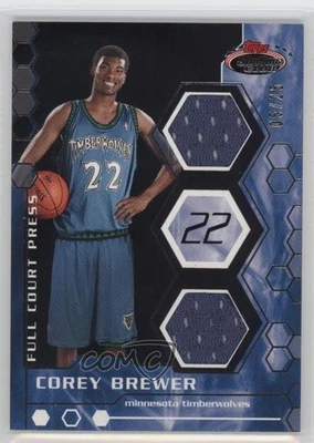 2007 Stadium Club Full Court Press Relics Dual Gold /25 Corey Brewer Rookie RC - Image 1 of 2