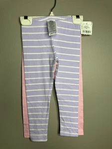 NWT 2 Pairs DKNY Purple & Pink Girls Size 2T Leggings Pants  - Picture 1 of 7
