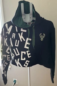 Milwaukee Bucks Cropped Pullover Hoodie Sweatshirt Damen Gr. Large - Bild 1 von 2