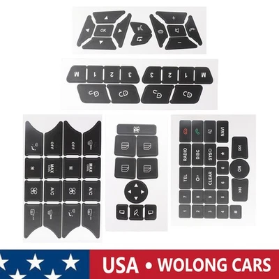 Button Window Steering Repair Sticker Set for Mercedes Benz SL-Class R231 - Image 1 of 4