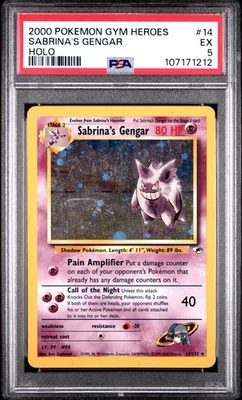 2000 Pokemon Gym Heroes #14 Sabrina'S Gengar Holo PSA 5 - Image 1 of 2