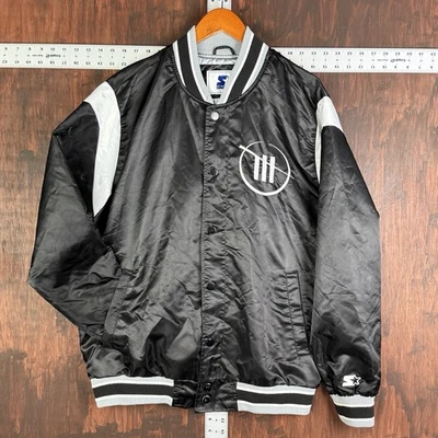 Chaqueta universitaria Starter Trackhouse Racing Force Play a presión completa negra para hombre XL USADA EN EXCELENTE ESTADO Foto 1 de 4