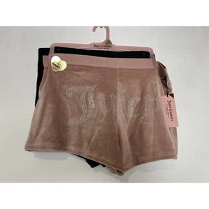 JUICY COUTURE Sleepwear Velour Shorts Style JC1751 2 Pair Size Large NWT - Picture 1 of 5