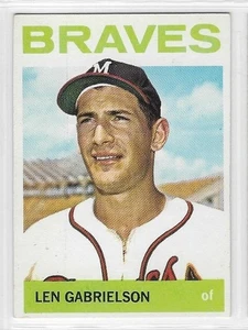 1964 Topps #198 LEN GABRIELSON Milwaukee Braves EX-EXMINT *free shipping* - Picture 1 of 2