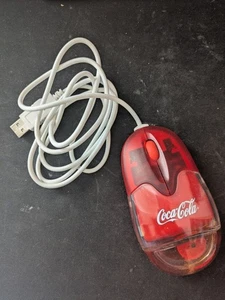 Mouse RARO USB Coca-Cola - Aqua - Vintage NUOVO SENZA SCATOLA - Afbeelding 1 van 1