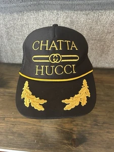 CHATTA HUCCI TRUCKER CAP HAT ALAN JACKSON CHATTAHOOCHEE YELLOW-GOLD EMBROIDERY - Picture 1 of 5
