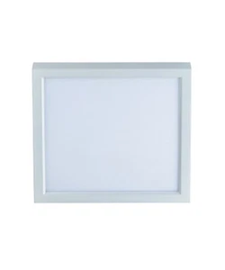 11"w 1-Light Square Low Profile LED Flush Mount Light White Acrylic Finish - Picture 1 of 8