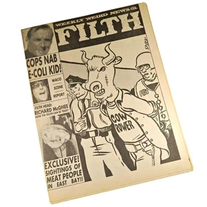 Weekly Weird News & Filth (1993) Chuck Sperry SF Alt-Zine Newspaper Robert Crumb - Picture 1 of 5