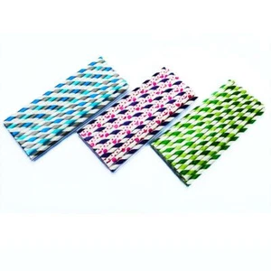BRAND NEW BIODEGRADABLE PAPER STRAWS 72 PCS PURPLE BLUE GREEN RECYCLED 3 PACKS - Picture 1 of 5