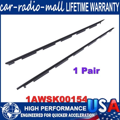 Juego de pares de sellos de barrido de ventana delantera exterior para camioneta Chevy GMC Foto 1 de 4