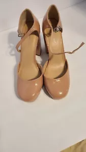 Madden Girl Womens Unaa Faux Leather Ankle Strap Block Heels Shoes Size 10 - Picture 1 of 5