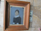 HAND PAINTED FULL PLATE Antique Antebellum Tintype Photo, Framed, 1860 Civil War