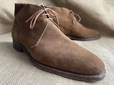 Botas Chukka Ascot Para Hombres Marrón Gamuza Cuero Talla UK 8.5 E || US 9.5 Foto 1 de 4