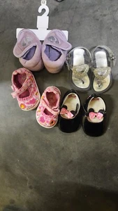 Lot of Infant Girl Shoes Size 1/2 2 & 3 - Picture 1 of 6